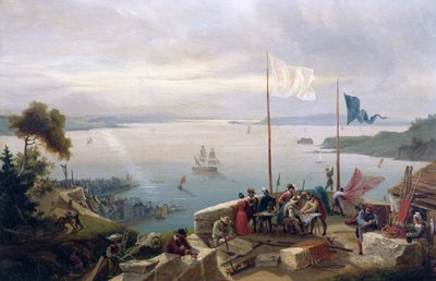 Fondation de la ville de Québec par Samuel de Champlain en 1608, 1848 - Ambroise Louis Garneray